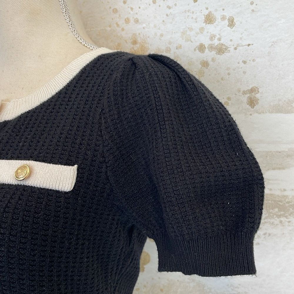 Express Puff Sleeve Fitted Sweater Dress Sz XS - Picture 5 of 7